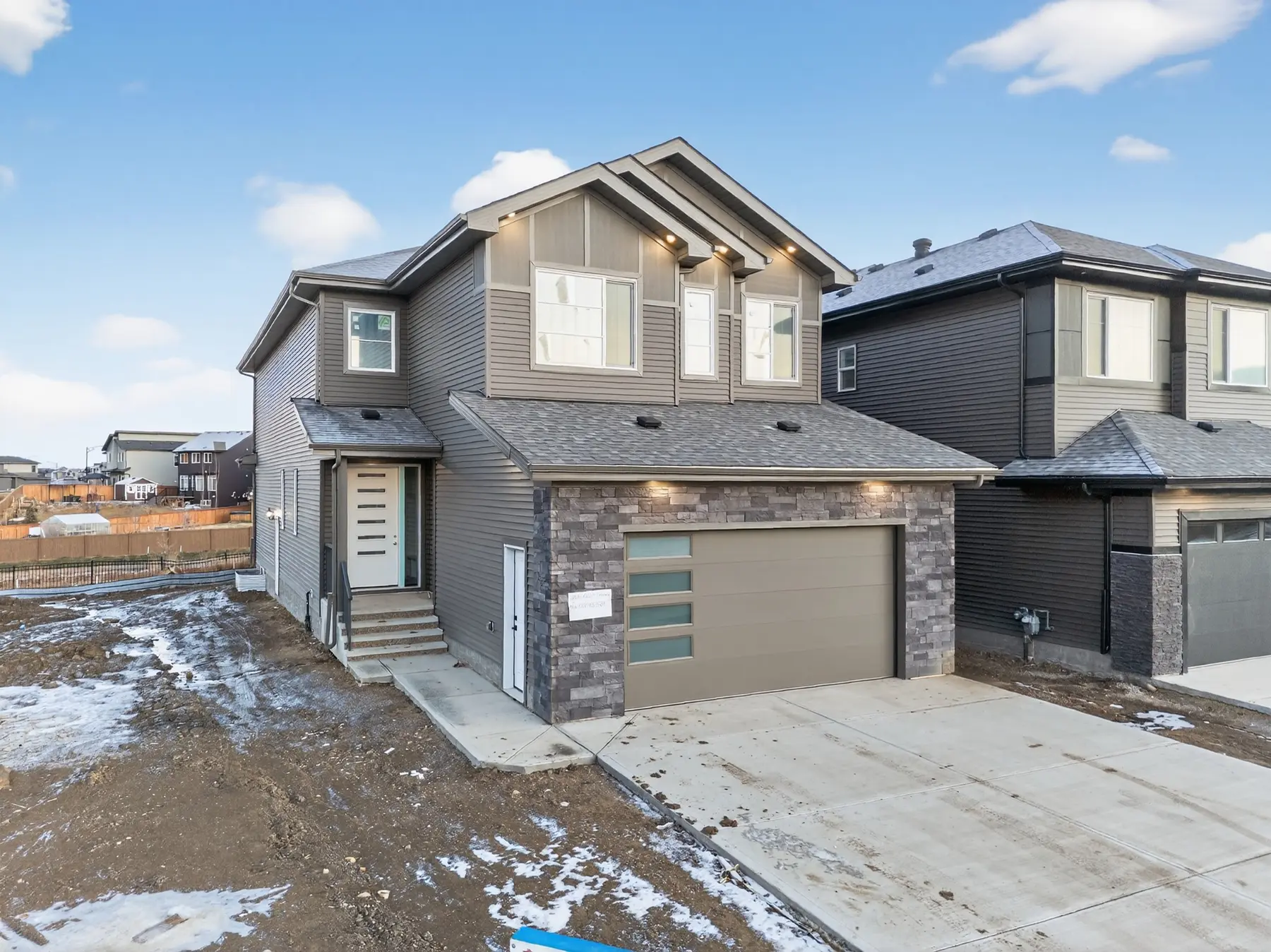 Exterior of a completed 2,900-square-foot home in Cavanagh, Edmonton