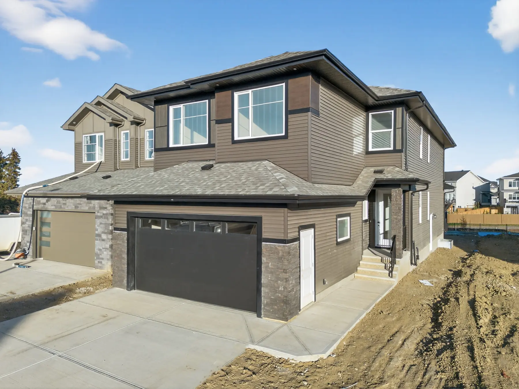Exterior of a completed 2,600-square-foot home in Cavanagh, Edmonton